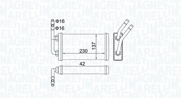 Радіатор пічки BR406 Magneti Marelli