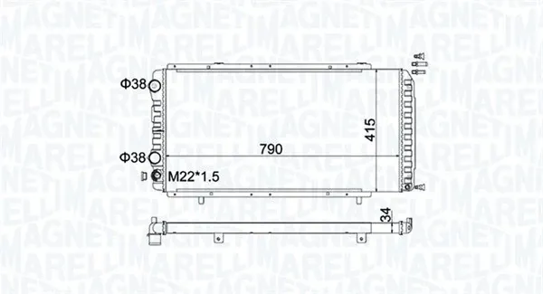 Радіатор 350213180900 Magneti Marelli