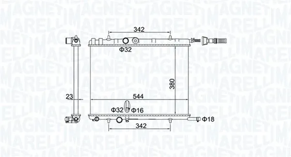 Радіатор 350213193400 Magneti Marelli