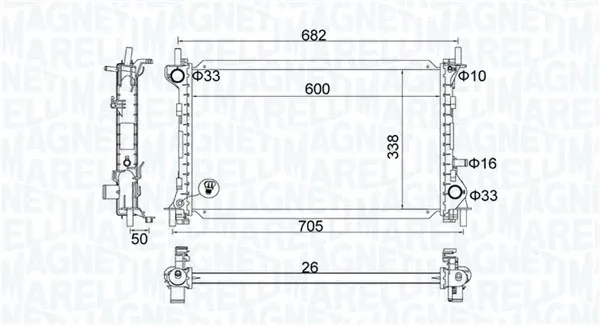 Радіатор 350213201200 Magneti Marelli