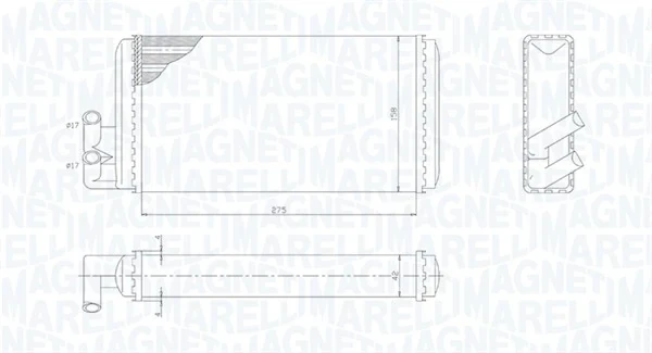 Радіатор пічки 350218403000 Magneti Marelli