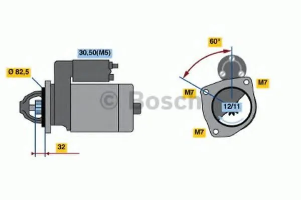 Стартер 0986010600 Bosch