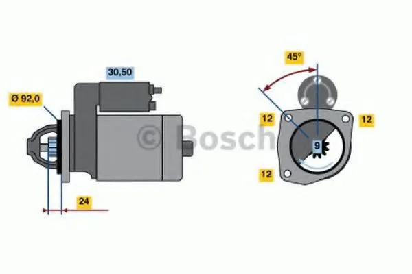 Стартер 0986016210 Bosch