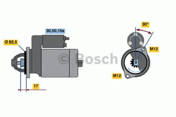 Стартер 0986016330 Bosch