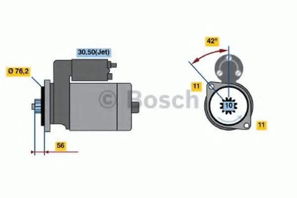 Стартер 0986016980 Bosch
