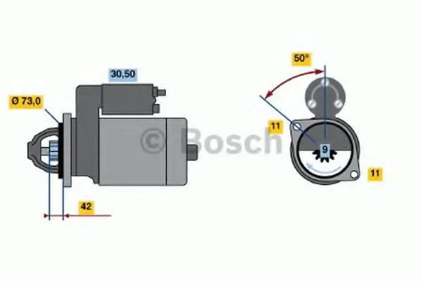 Стартер 0986017440 Bosch