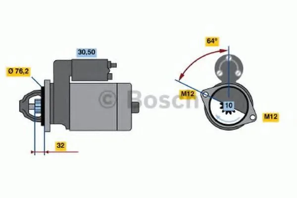 Стартер 0986018020 Bosch