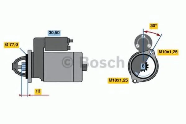 Стартер 0986020411 Bosch
