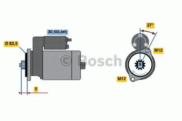 Стартер 0986021220 Bosch