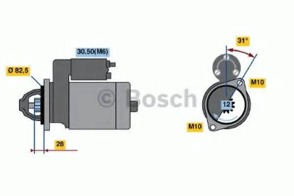 Стартер 0986021360 Bosch