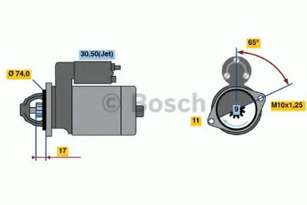 Стартер 0986021530 Bosch