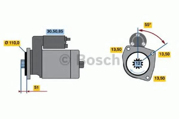 Стартер 0986022260 Bosch