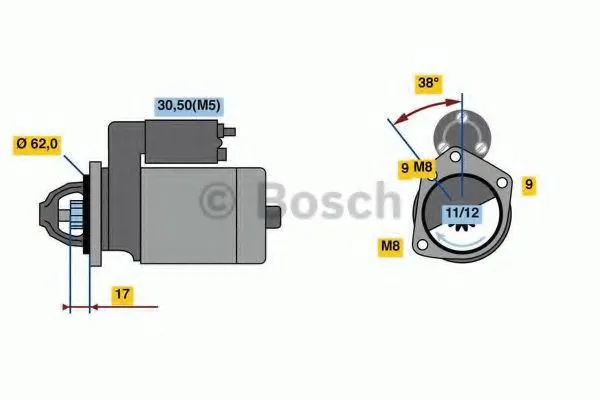 Стартер 0986022790 Bosch