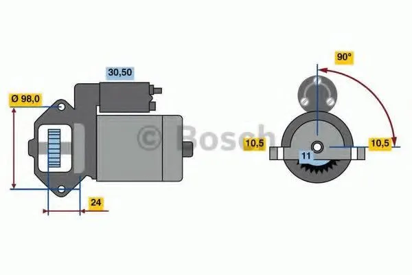 Стартер 0986023610 Bosch