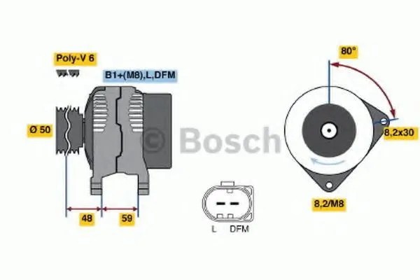 Генератор 0986045310 Bosch