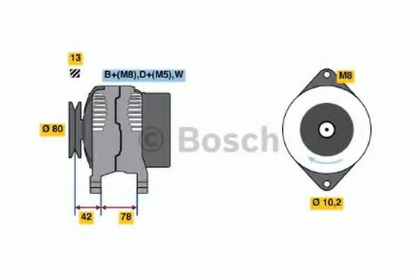 Генератор 0986047200 Bosch