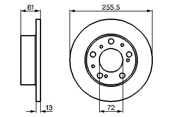 Гальмівні диски передні 0986478067 Bosch