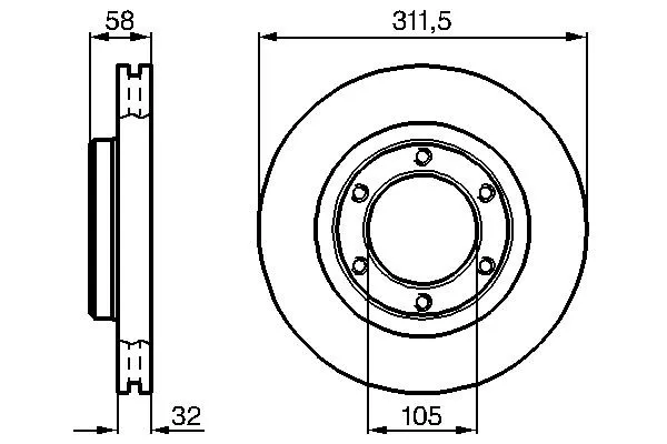 Гальмівні диски передні 0986478580 Bosch