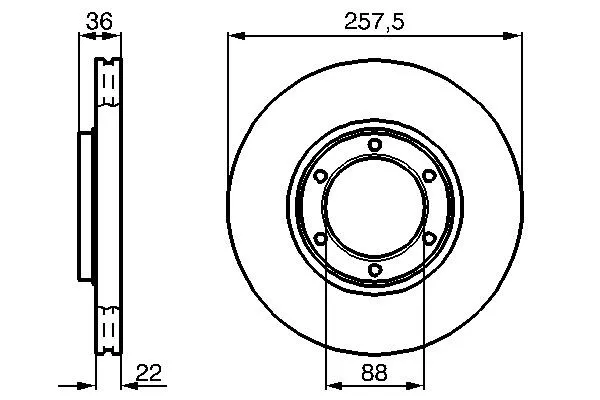 Гальмівні диски передні 0986478596 Bosch
