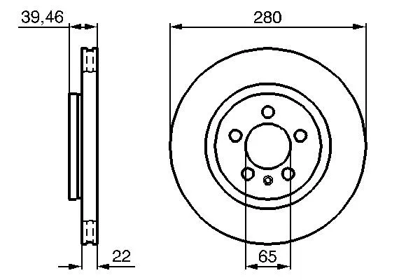 Гальмівні диски передні 0986479156 Bosch