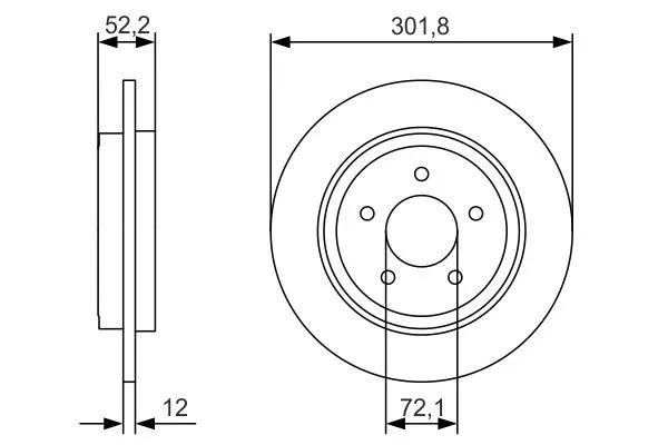 Гальмівні диски 0986479A53 Bosch