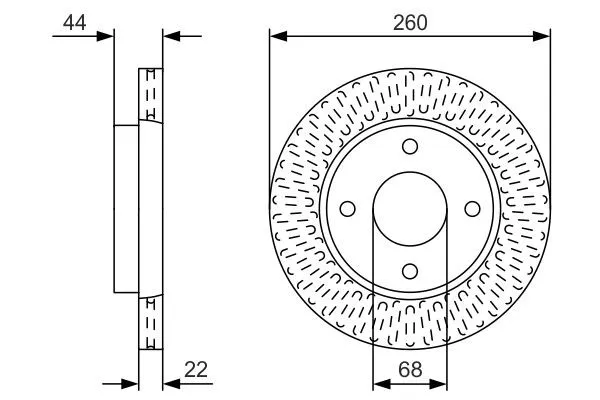 Гальмівні диски передні 0986479U54 Bosch