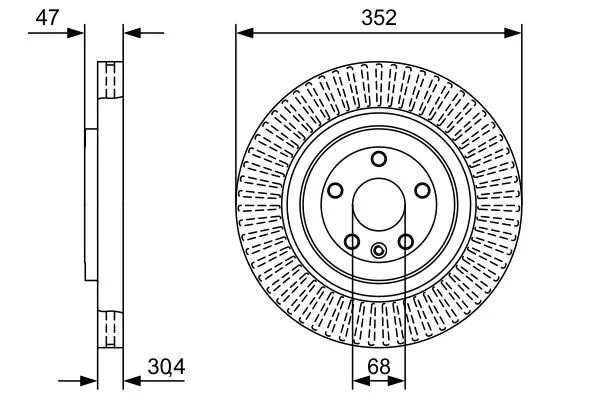 Гальмівні диски передні 0986479W53 Bosch