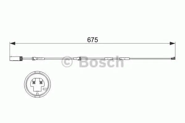 Датчик зносу гальмівних колодок, передній 1987473516 Bosch