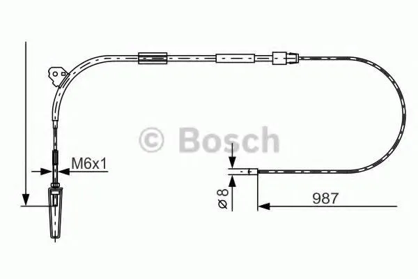 Трос ручного гальма передній 1987477960 Bosch