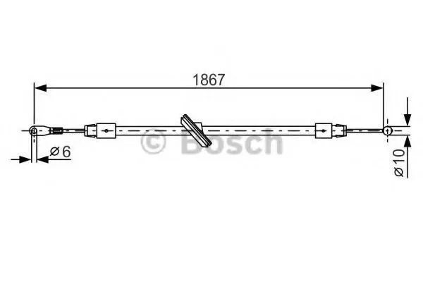 Трос ручного гальма передній 1987482028 Bosch