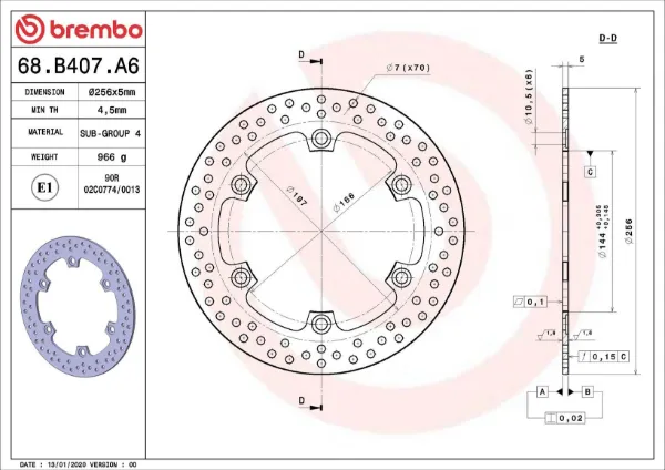  68B407A6 Brembo