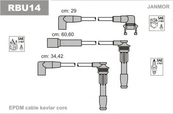 Високовольтні дроти RBU14 Janmor