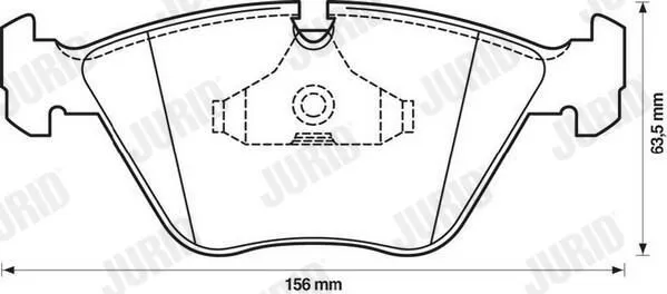Передні тормозні колодки 571355J Jurid/Bendix
