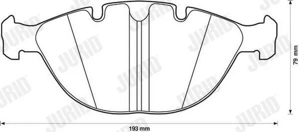 Передні тормозні колодки 571993J Jurid/Bendix