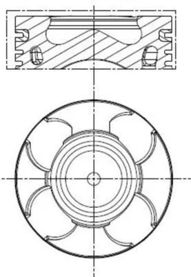Поршень в комплекті на 1 циліндр, STD 011PI00100000 Mahle Original