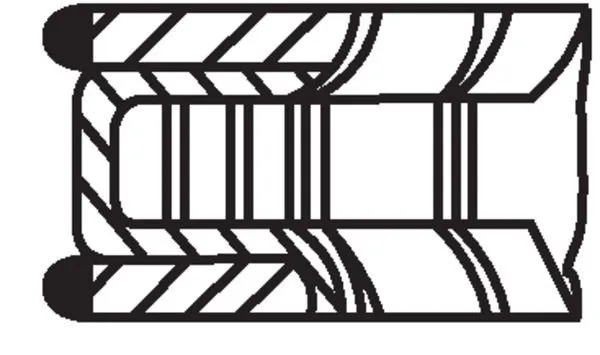 Кільця поршневі на 1 циліндр, STD. 013RS101010N0 Mahle Original