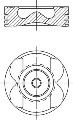 Поршень в комплекті на 1 циліндр, STD 021PI00125000 Mahle Original