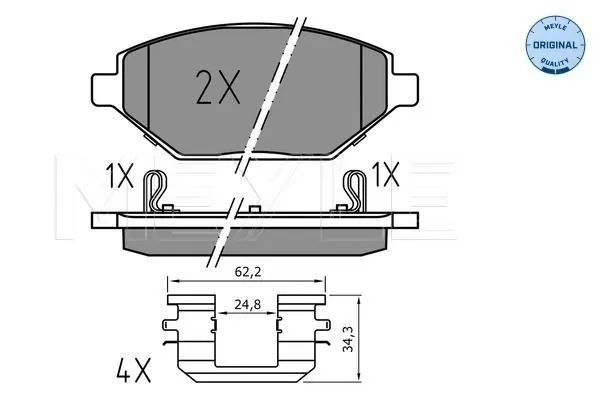 Передні тормозні колодки 42349236 General Motors
