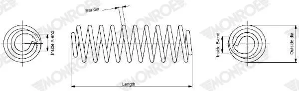Задні пружини SP3294 Monroe