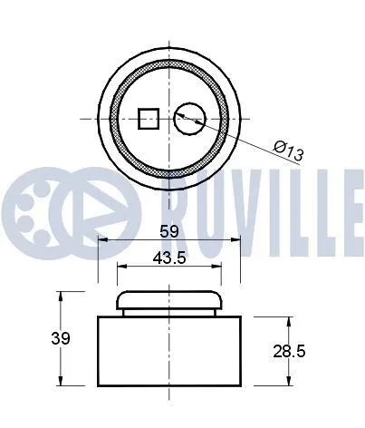Ролик натягувача ременя ГРМ 55430 Ruville