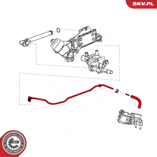 Шланг (патрубок) обігріву дросельної заслінки 43SKV824 SKV