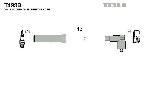 Високовольтні дроти T498B Tesla