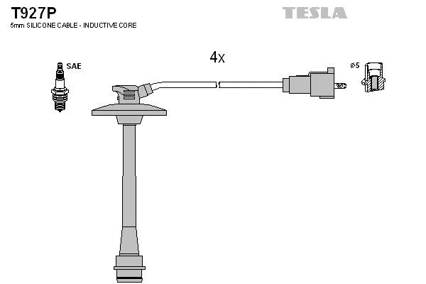 Високовольтні дроти T927P Tesla