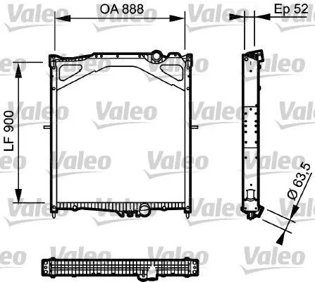 Радіатор 734300 VALEO