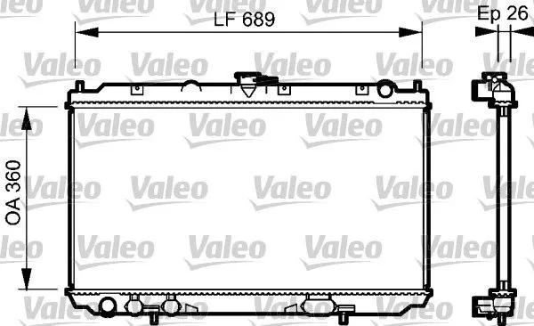 Радіатор 734708 VALEO