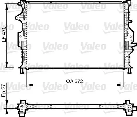 Радіатор 735374 VALEO