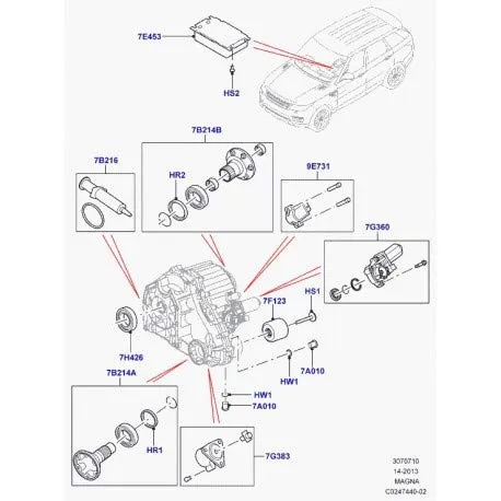 Сальник роздавальної коробки, задній вихідний IZB500030 Land Rover