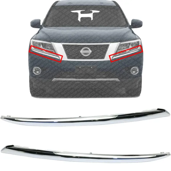 Вія (накладка) лівої фари 620753KA0A Nissan/Infiniti