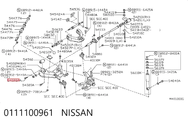  0111100961 Nissan/Infiniti