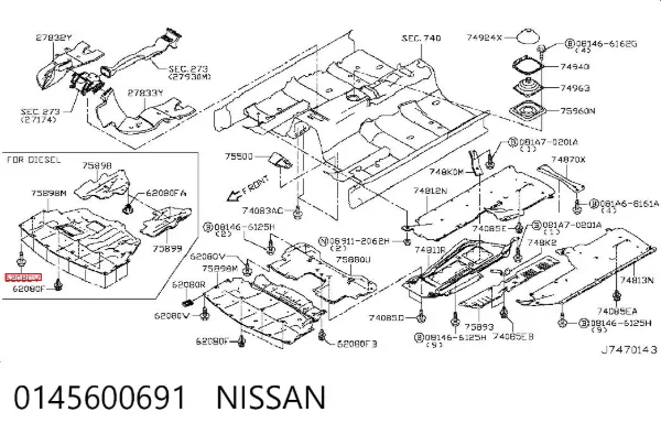  0145600691 Nissan/Infiniti